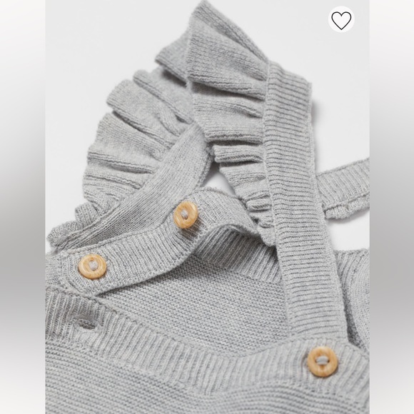 Fine Knit Cotton Romper Overalls - Picture 2 of 2